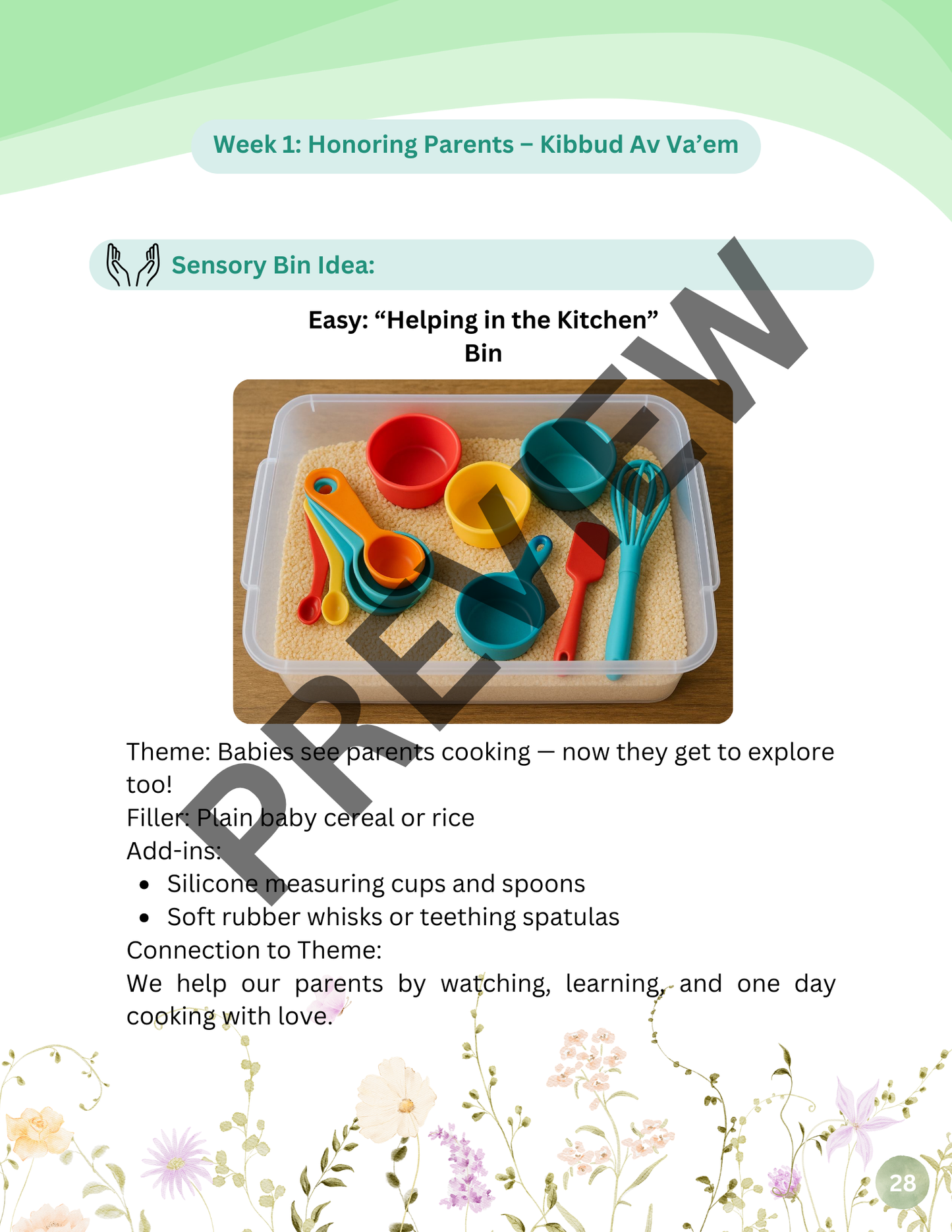 Mitzvos Garden Week 1: Honoring Parents – Kibbud Av Va’em