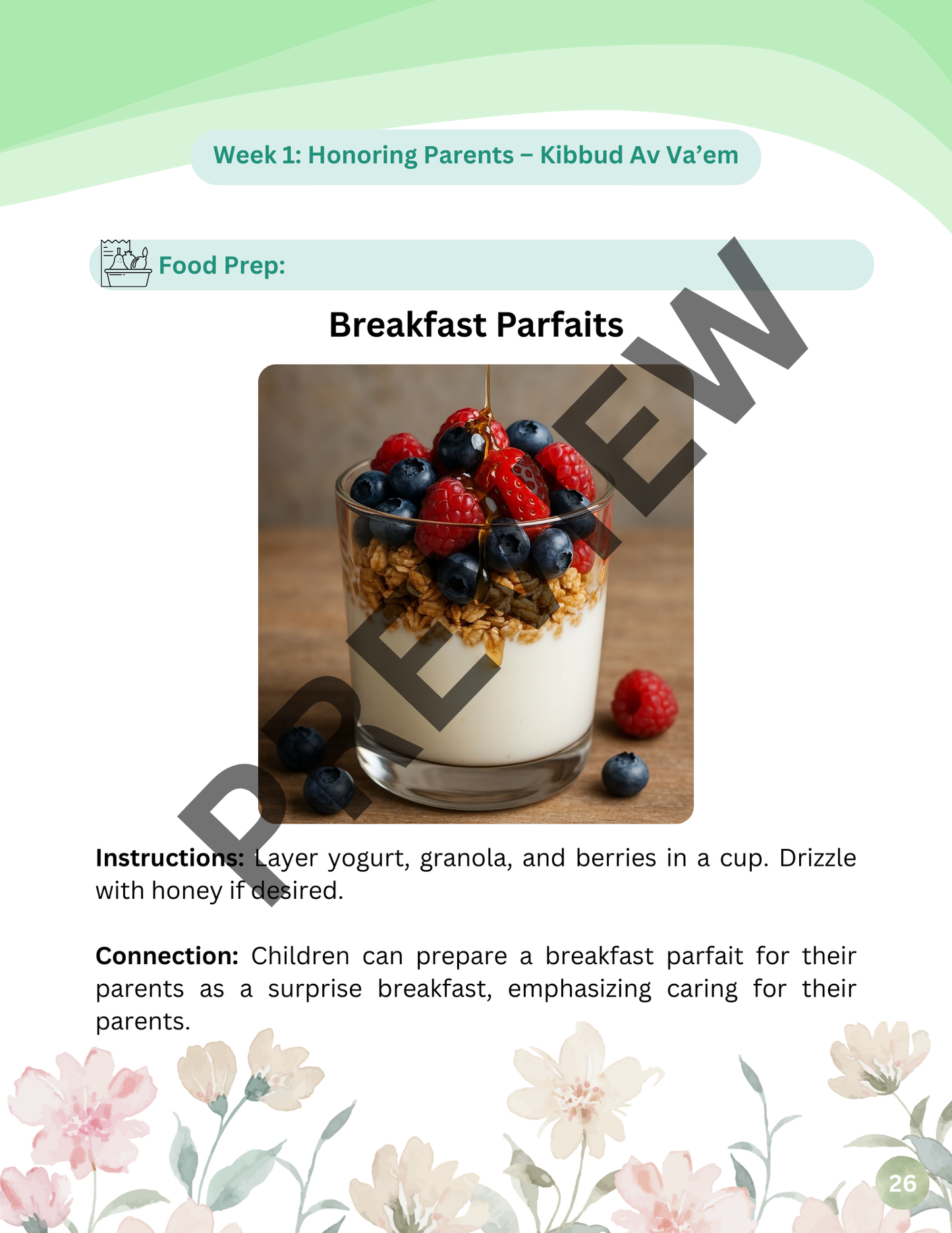 Mitzvos Garden Week 1: Honoring Parents – Kibbud Av Va’em