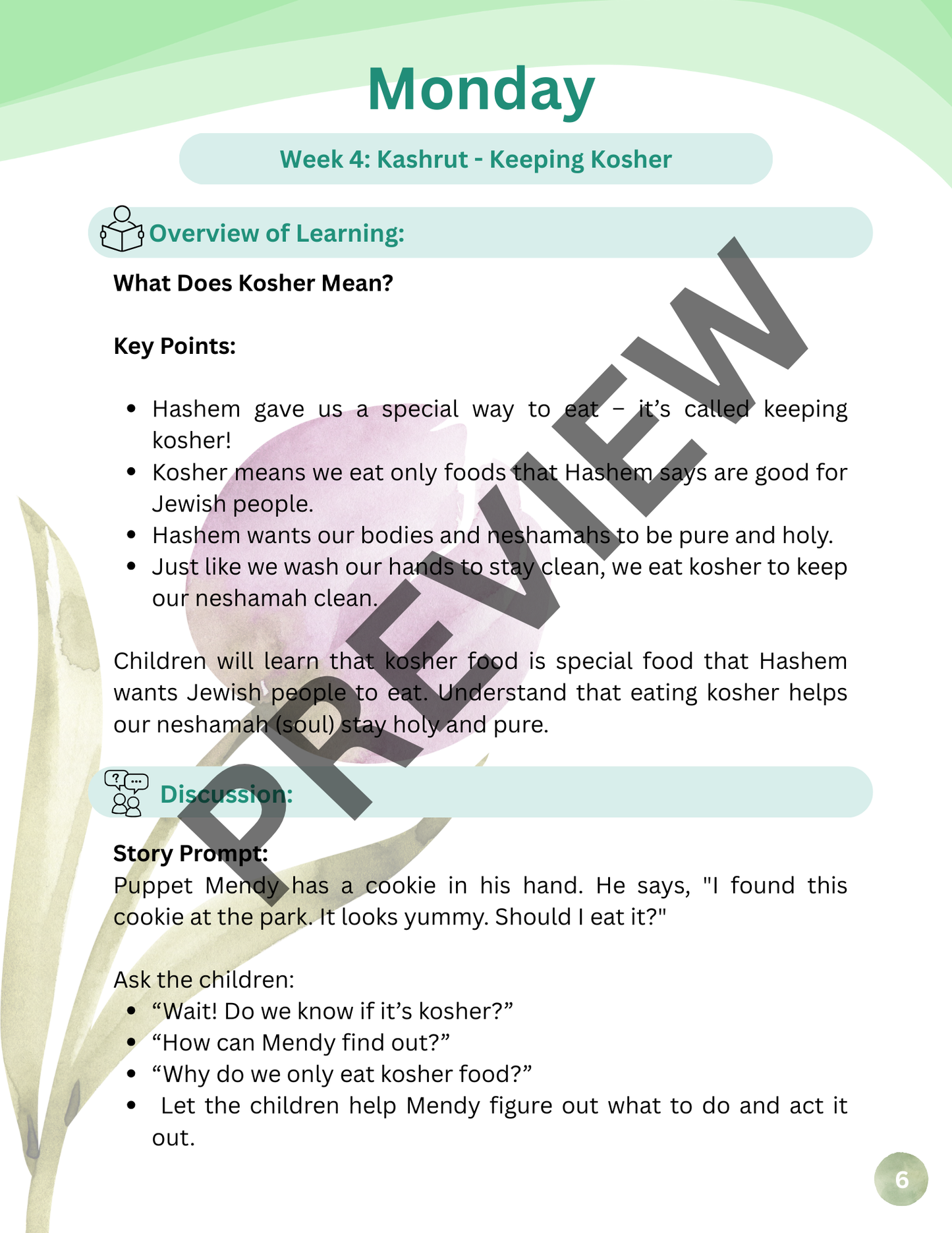 Mitzvos Garden Week 4: Kashrut - Keeping Kosher