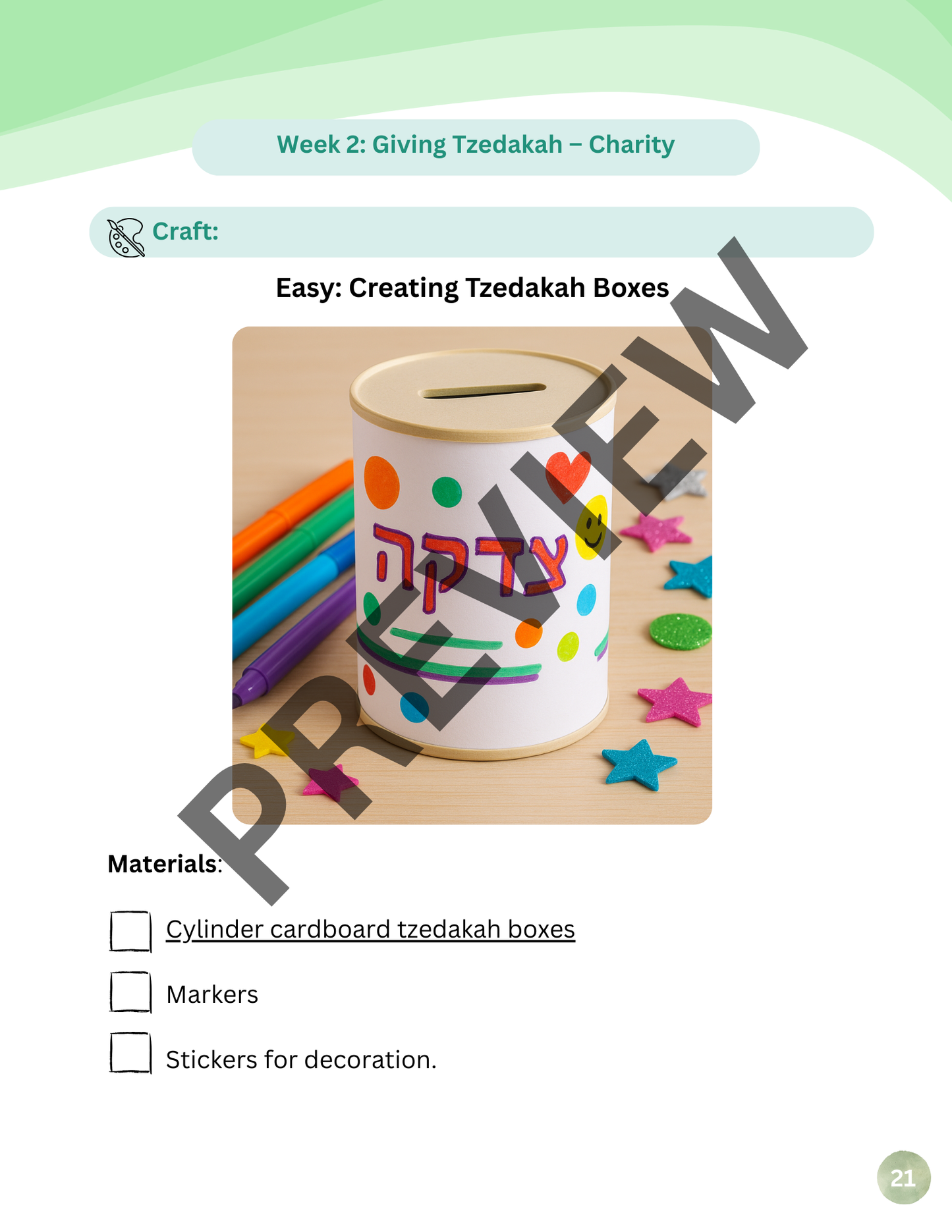 Mitzvos Garden Week 2: Giving Tzedakah – Charity