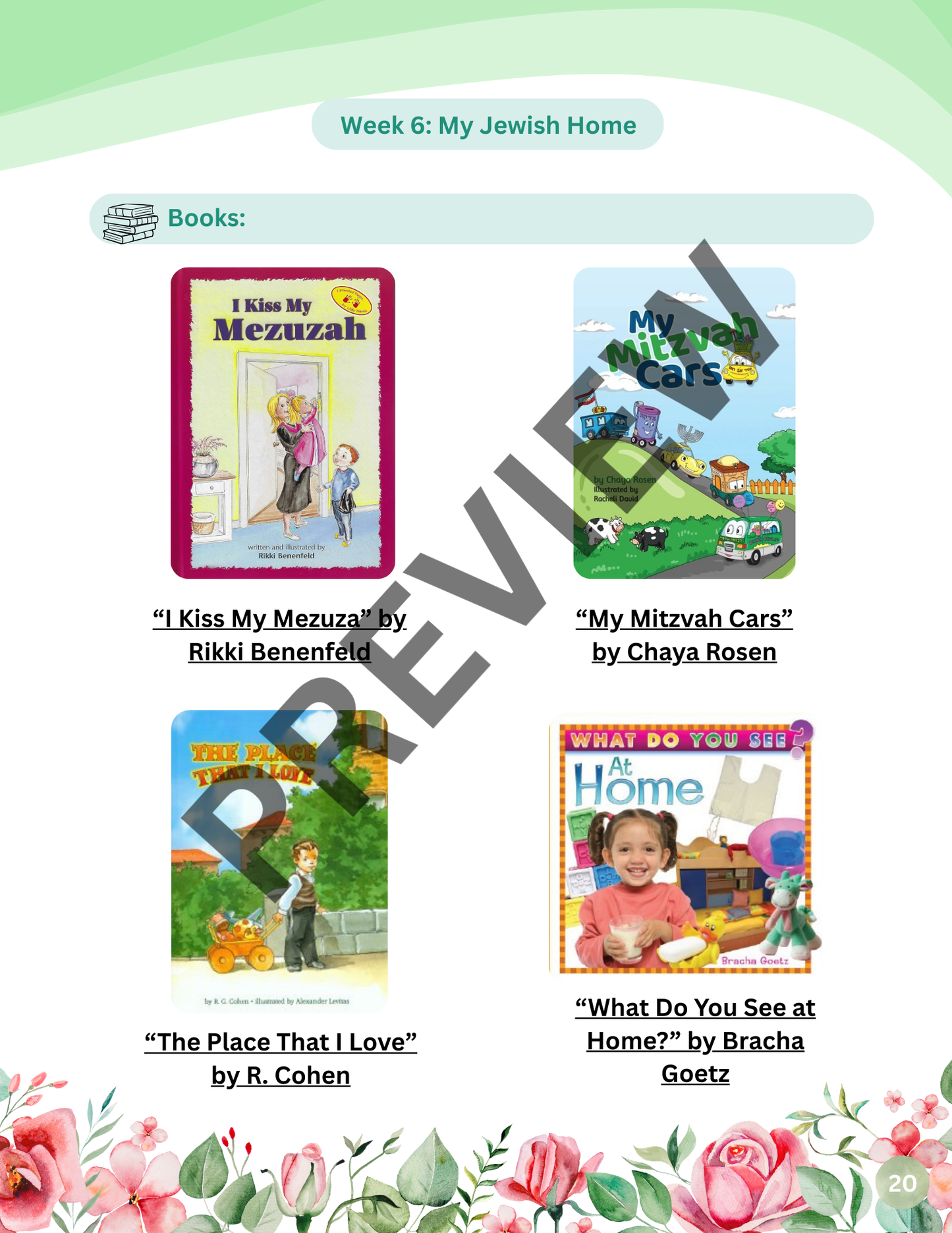 Mitzvos Garden Week 6: My Jewish Home